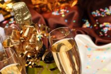 taça de champanhe para brindar ano novo