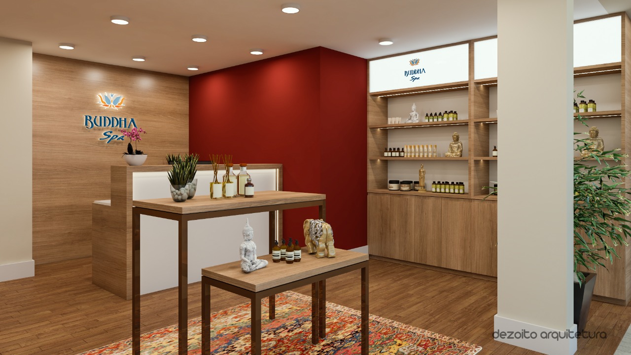 Recepção da unidade Buddha Spa Clube Hebraica