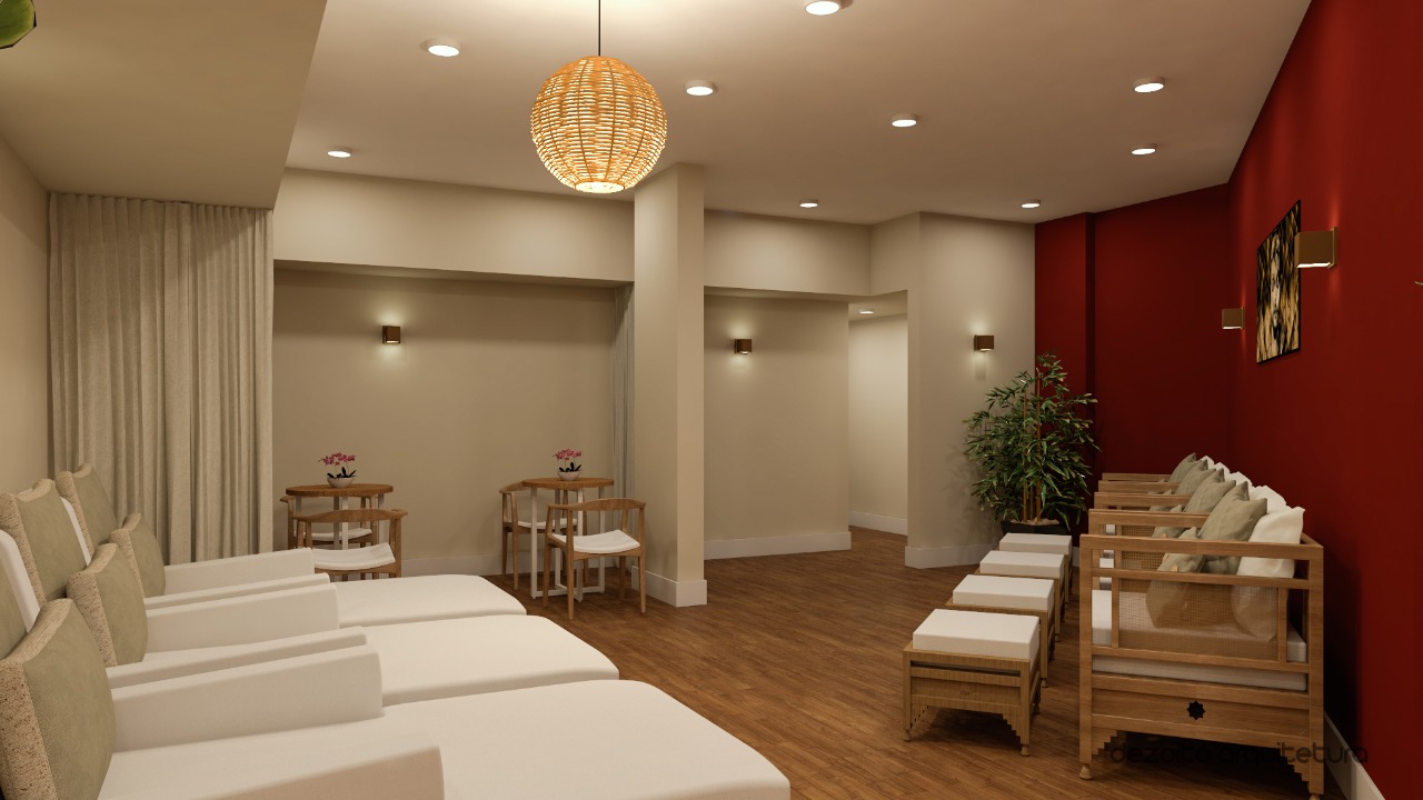 Recepção de uma das unidades Buddha Spa