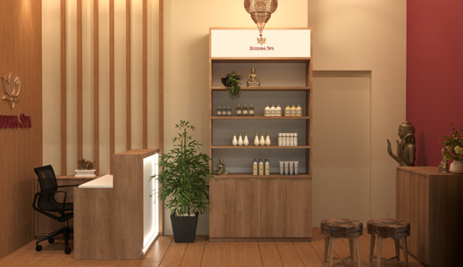 Recepção Unidade Buddha Spa Jardim Pamplona Shopping