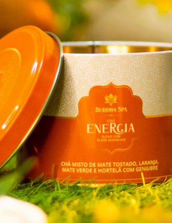 Embalagem do chá energia buddha spa