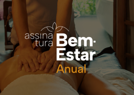 Plano de Assinatura Bem-Estar do Buddha Spa com uma pessoa relaxando em um ambiente de spa, promovendo saúde e equilíbrio.