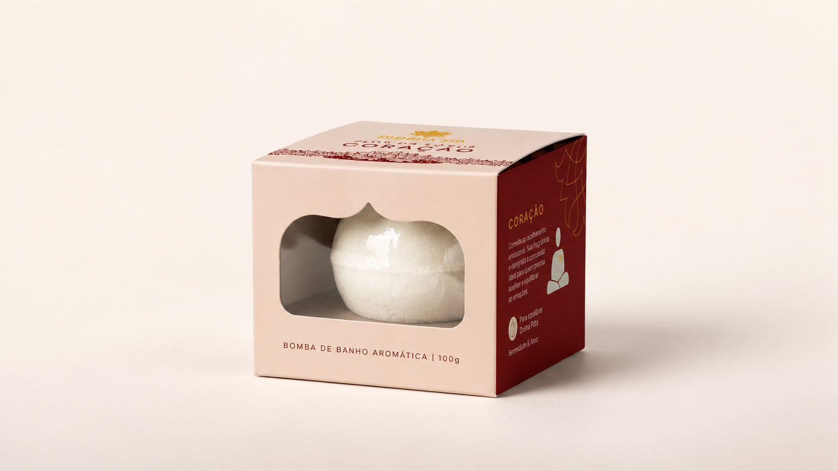 Bomba de Banho Aromática Flor de Lótus Coração 100 g